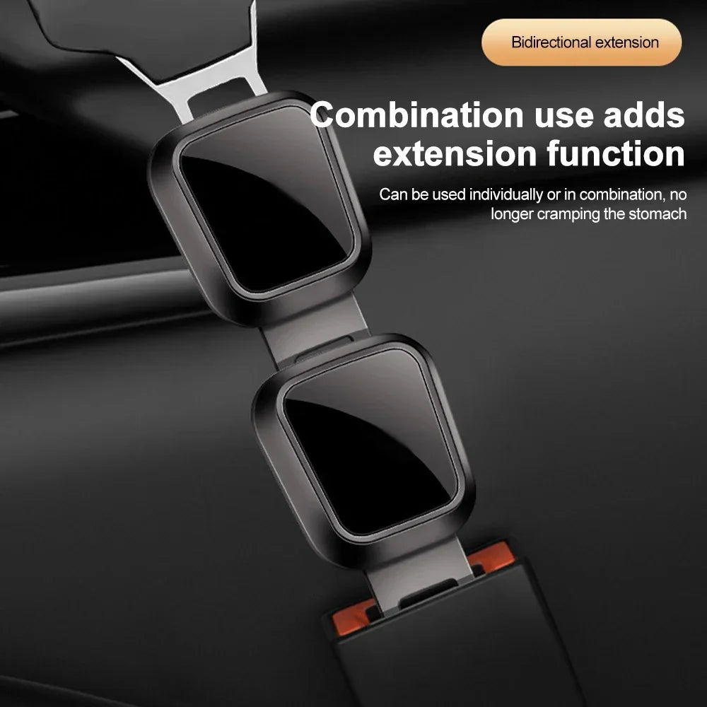 1/2PCS Car Seat Belt Clip Extender Safety Seatbelt Lock Buckle Plug Thick Insert Socket Extender Safety Buckle For Tesla Porsche