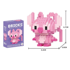 Cartoon Character Building Blocks Set - LiLo Stitch Winnie the Pooh Alien Tigger Toy Creative Gift Model Kit