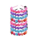 Luminous Rose Flower Headband LED Light up Wreath for Women Girl Bridal Wedding Party Hairband Christmas Valentine's Day Gifts
