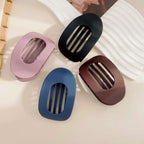 Fashion Oval Hair Claw Clip for Women New Design Leopard Matte Curved Flat Styling Barrettes Acrylic Lying Down Hair Accessories