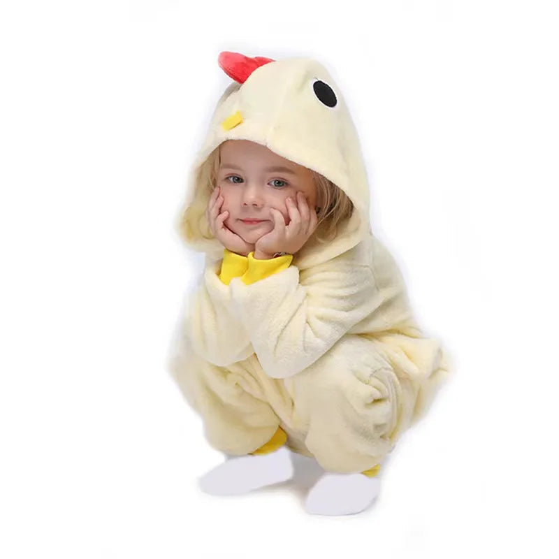 Cartoon Kigurumi For Children Kids' Animal Onesie Pyjamas Dog Wolf Dragon Dinosaur Halloween Carnival One-piece Costume Homewear