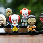 10PCS Horror Film Series Jason Freddy Clown Action Figure Toys PVC Model Halloween Gift Vinyl Figurine Doll Gift