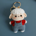 Cartoon Animal Doll Series Handmake Crochet Keychain Cute Sheep Doll Keyrings Crochet Puppy Keychains Gifts Custom Accessories