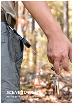 Stainless Steel Rope Camping Telescopic Burglar Chain Key Holder Tactical Keychain Outdoor Key Ring Return Retractable Key Chain