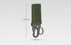 2/5 PCS.Tactical Hanging Buckle Molle Nylon Webbing Carabiner Belt Triangle Keychain for Outdoor Climbing Camping Tool Accessory