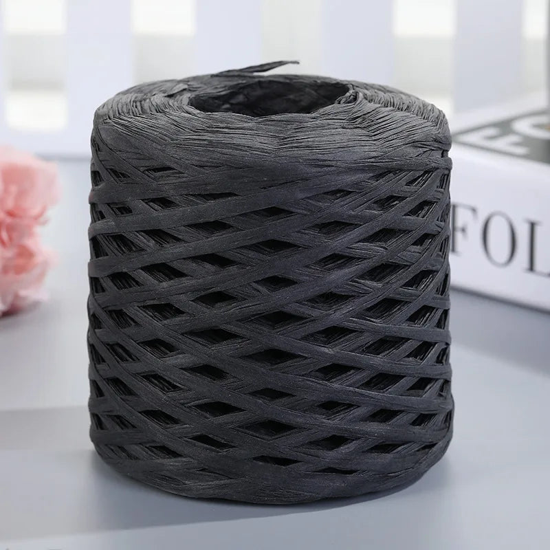 200M Raffia paper rope Straw Yarn For Knitting Crocheting Paper Threads DIY Handmade Summer Sunhat Beach Bag Freeshipping