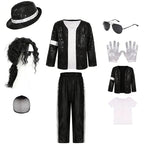 Michael Jackson Kids Clothes Halloween Cosplay Birthday Party Dance Performance Children's Costume Pop Star Boys Girls Outfits