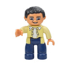 Big Size Figures Building Block Doll Family Farmer Pirate Worker Doctor Policemen Large Brick Compatible Build House Duploes Toy