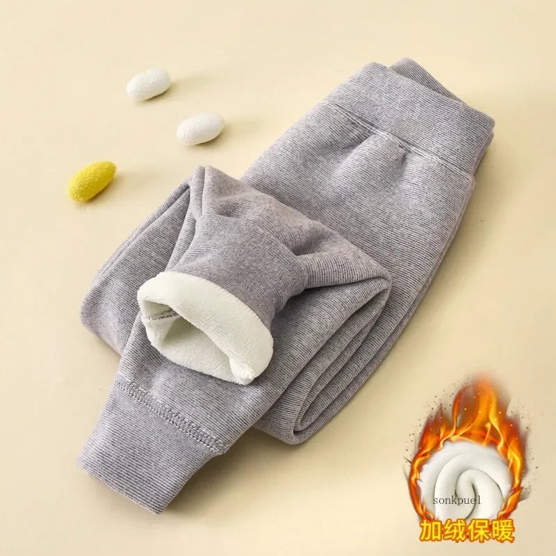 Children's Pant for Boys Girls Baby Trousers Autumn and Winter Thermal Pants for Kids Thickened Leggings