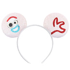 2026 Festival Party Cosplay Mouse Ears Headband 3.3" Ears Glitter Hairband For Boys Girls DIY Cartoon Hair Accessories