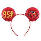 2026 Festival Party Cosplay Mouse Ears Headband 3.3" Ears Glitter Hairband For Boys Girls DIY Cartoon Hair Accessories