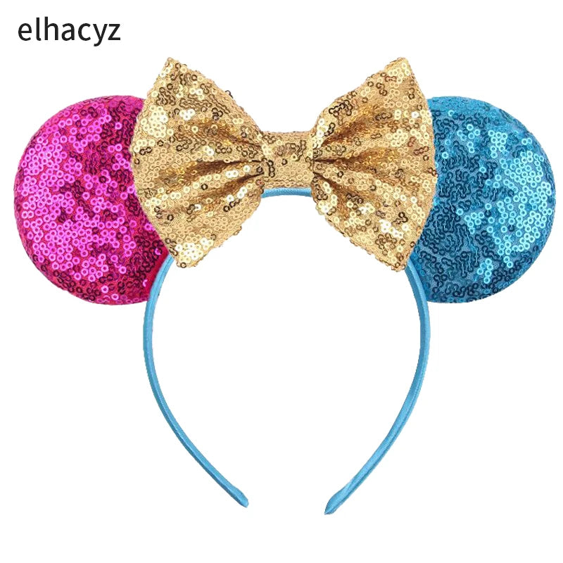 2026 Chic Embroidery Sequin Ears Headband Classical DOT Bow Hairband For Girls Women Party Head Wear Kids DIY Hair Accessories