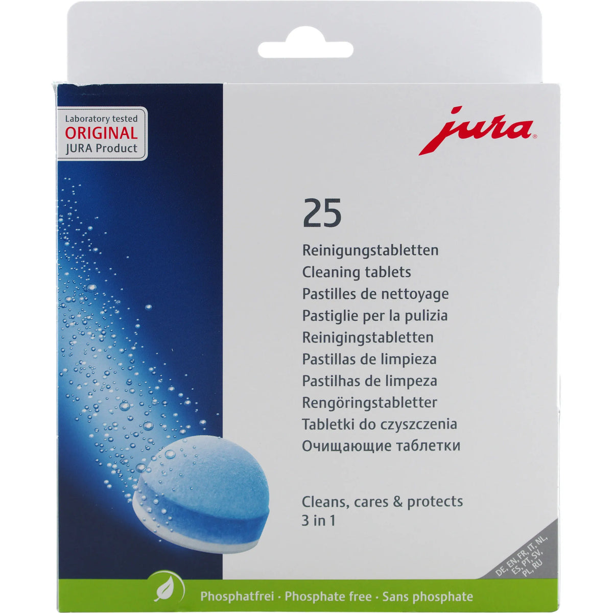 Jura 3-Phase Cleaning Tablets 25045 For All Jura Espresso Machines and Automatic Coffee Centers - 25-Count
