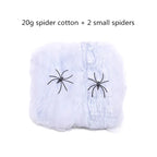 Halloween Decoration White Spider Web Artificial Stretchy Cobweb for Halloween Scary Home Party Scene Props Haunted House Decor