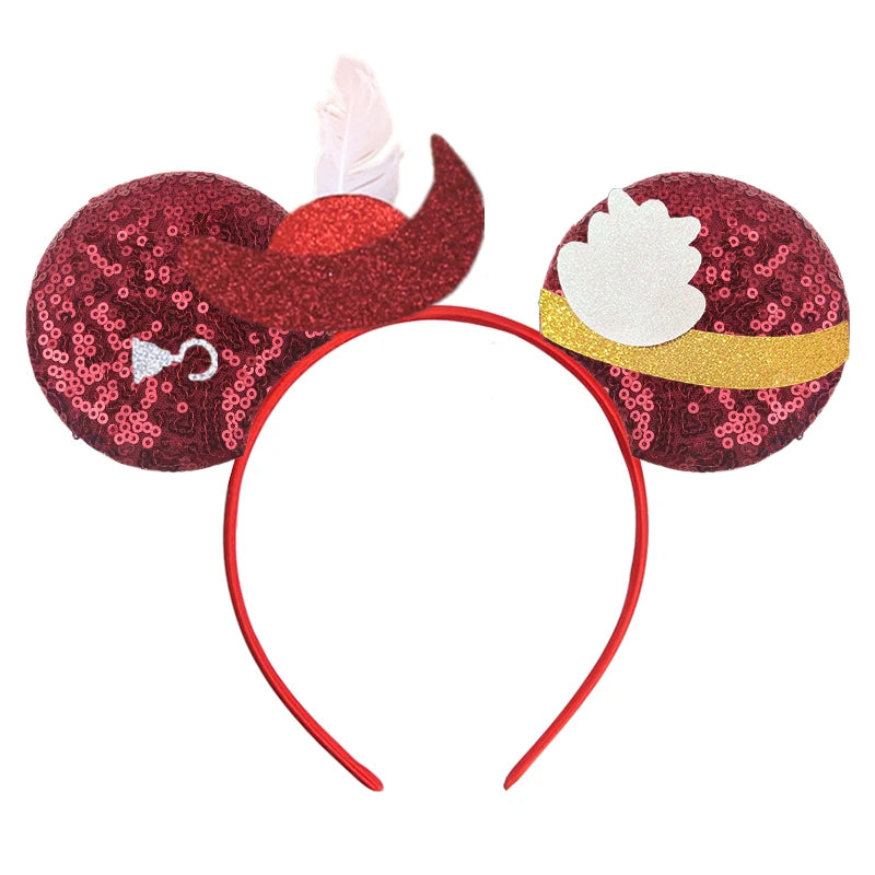 2026 Festival Party Cosplay Mouse Ears Headband 3.3" Ears Glitter Hairband For Boys Girls DIY Cartoon Hair Accessories