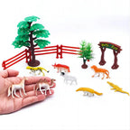 96pcs Animal Model Wild Jungle Zoo Plastic Action Figures Tiger Lion Collection Model Doll Educational Toy for Children Gift