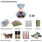 40/set World War II military building blocks National army soldier Character weapon assembly building block Children's toy gifts