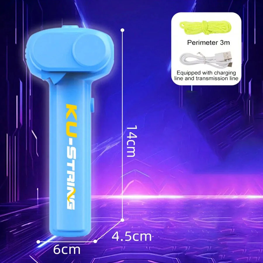 Glowing Rope Launcher Toy, a flying rope loop in the air, brings endless tricks and fun, suitable for outdoor festival party int