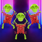 Swinging Skeleton Decor Moving Halloween Ornament Spooky Dancing Bone Figure for Home Office Party Trick Decoration Gift