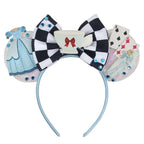 2026 Trip Mouse Ears Headband for Girls Women Sequin Castle 5"Bow Hairband Festival Party Cosplay DIY Hair Accessories