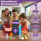 FUNXINEE Dinosaur Theme Park NEW Magnetic Blocks, 3D DIY Dinosaur Model, STEM Construction Toy, Creative Birthday Gift For Kids