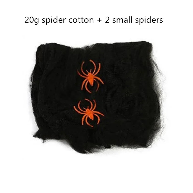 30/90/150cm Halloween Black Scary Giant Spider Huge Spider Web Halloween Decor Home Bar Haunted House Prop Holiday Outdoor Decor