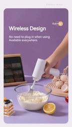 1pc Wireless Electric Food Mixer Portable 3 Speeds Egg Beater Baking Dough Cake Cream Milk Frothers Kitchen Tools
