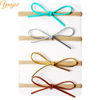1 Set 2024 Classical European Suede Tied Hair Bow Baby Nylon Headband DIY Hair Accessories Hair Bands for Girl Headwear