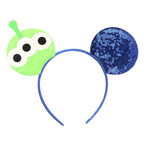 2026 Festival Party Cosplay Mouse Ears Headband 3.3" Ears Glitter Hairband For Boys Girls DIY Cartoon Hair Accessories