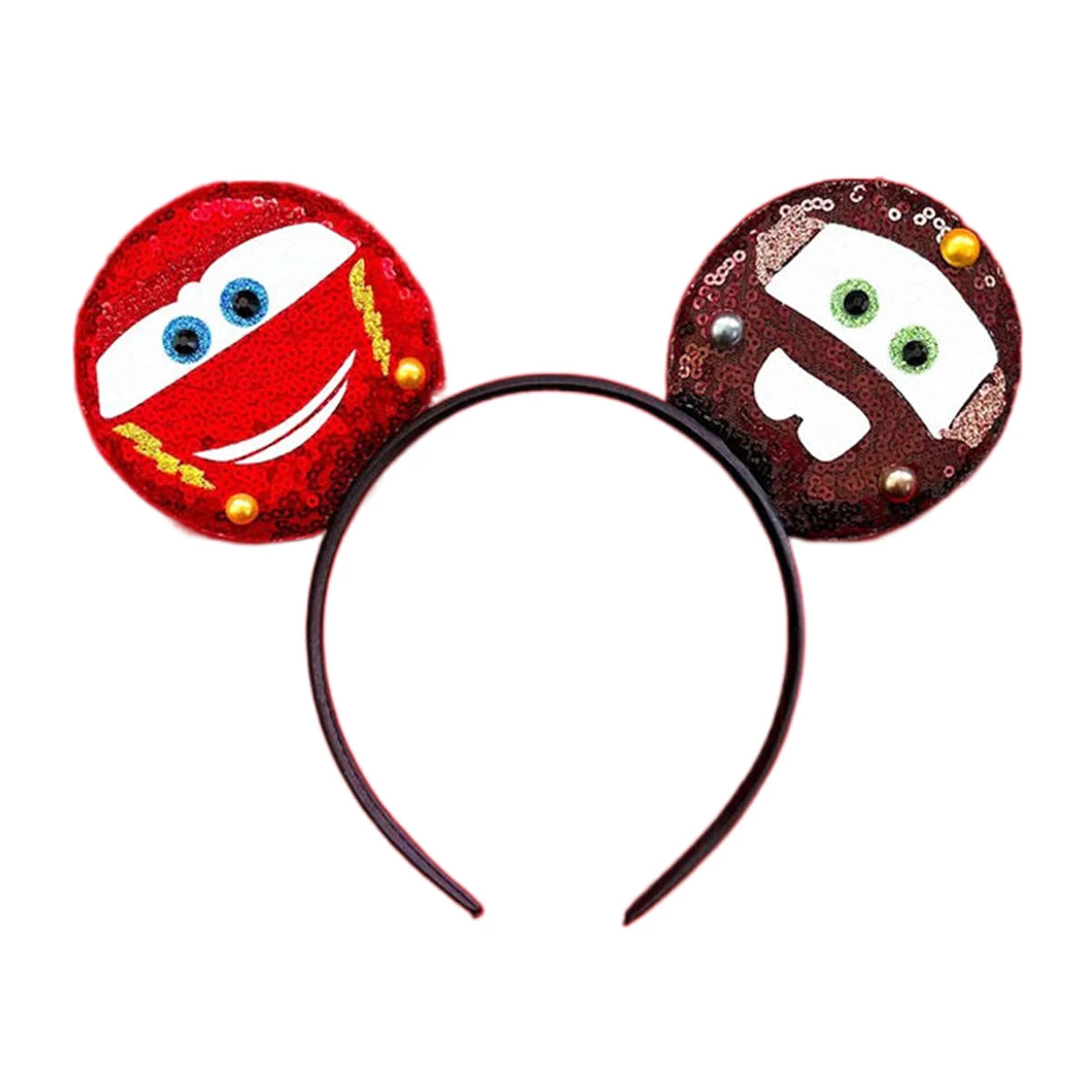 Mouse Ears Headband Cartoon Sequin Bows Headband Birthday Party Christmas Halloween Princess Cosplay Costume For Women Adult