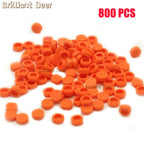 800PCS FLAT Tile 1x1 Dots Round Bricks 35381 98138 MOC DIY Building Blocks Parts for Mosaic Portrait Art Design Children Toys