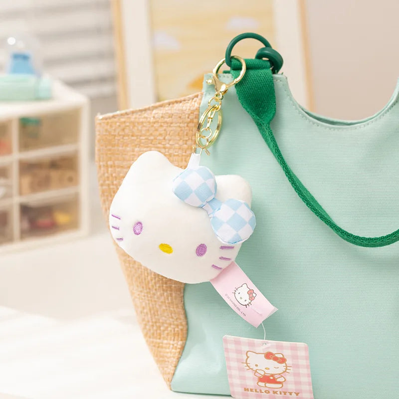 Kawaii Authentic Sanrio Hello Kitty  Kuromi Plush Doll Toys Pendant Cute Plush  Keychain Bag Pendant Christmas Gifts12CM