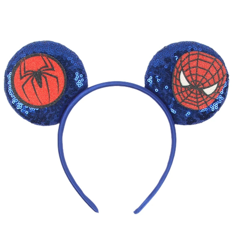 2026 Festival Party Cosplay Mouse Ears Headband 3.3" Ears Glitter Hairband For Boys Girls DIY Cartoon Hair Accessories