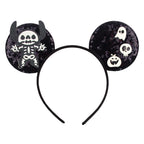 2026 Festival Party Cosplay Mouse Ears Headband 3.3" Ears Glitter Hairband For Boys Girls DIY Cartoon Hair Accessories