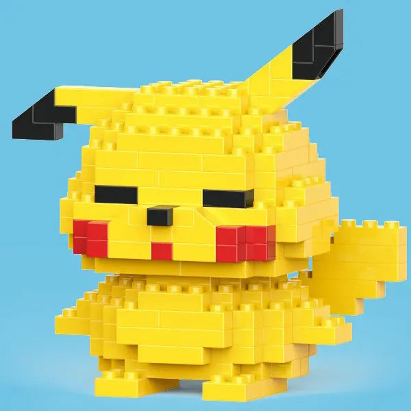 Pokemon Building Blocks Small Cartoon Mini Block Pikachu Charizard Eevee Mewtwo Anime Assemble Action Model Dolls Boys Toys