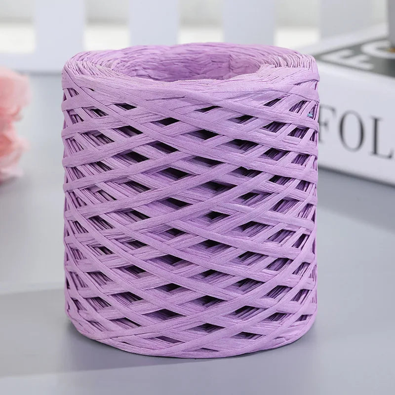 200M Raffia paper rope Straw Yarn For Knitting Crocheting Paper Threads DIY Handmade Summer Sunhat Beach Bag Freeshipping