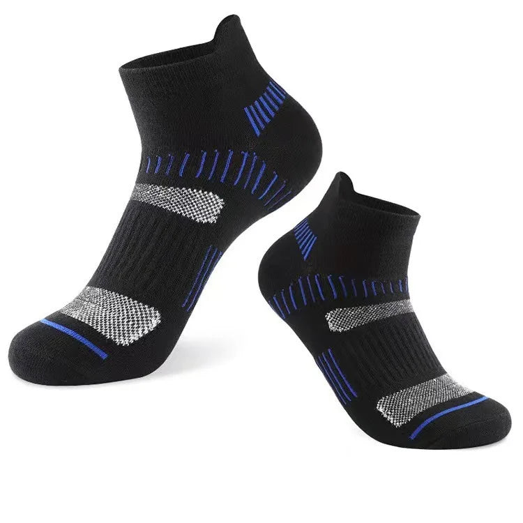 5 Pairs Men Spring Summe Autumn Cotton Sports Socks Mesh Breathable Running Basketball Cycling Male Short Socks Set For Men