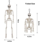 1PC Glowing and Non-glowing 40cm Joint Movable Simulation Skeleton for Halloween Ghost Festival Haunted House Outdoor Decoration