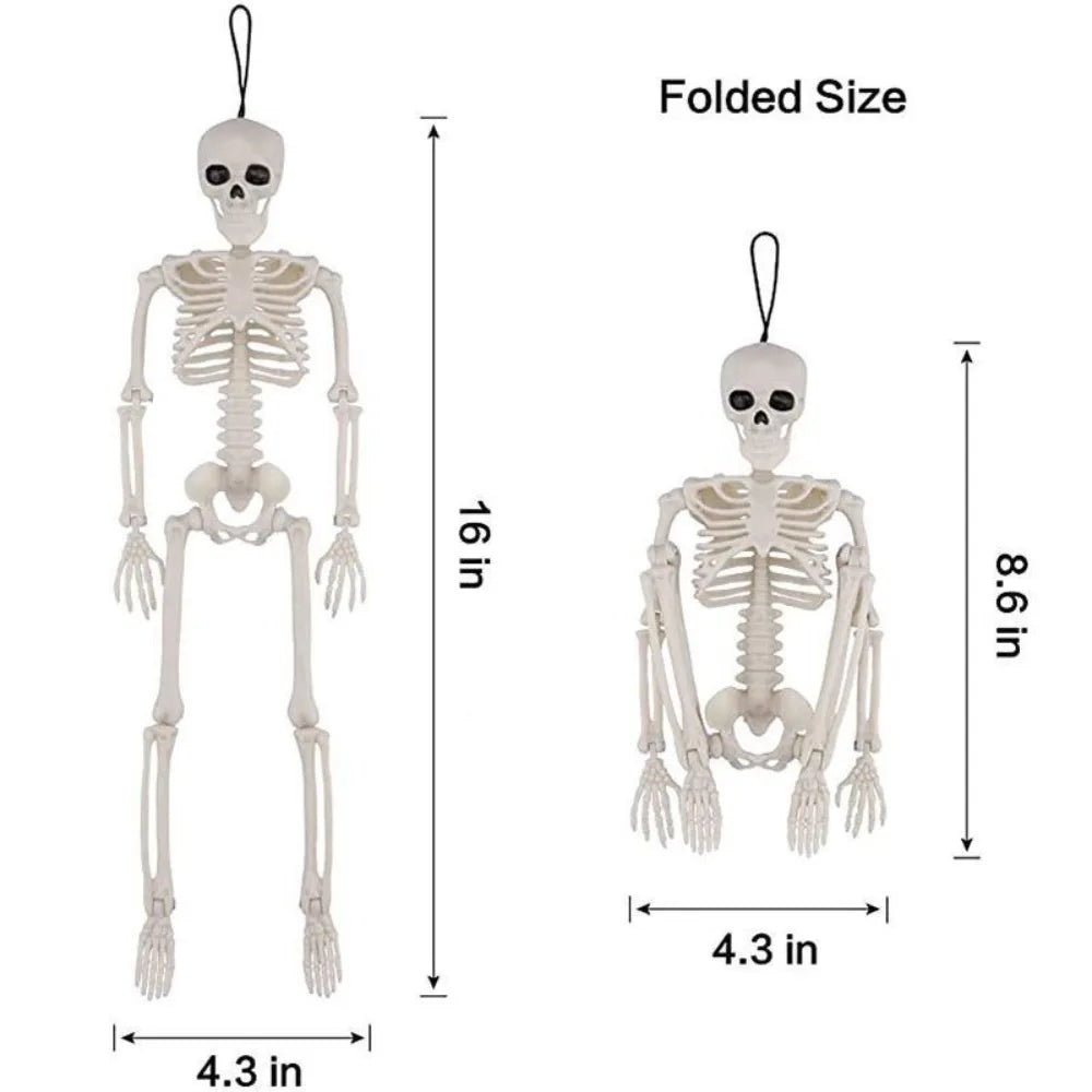 1PC Glowing and Non-glowing 40cm Joint Movable Simulation Skeleton for Halloween Ghost Festival Haunted House Outdoor Decoration