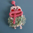 Cute Fruit Series Sausage Mouth Doll Crochet Keychains Custom Knitting Bag For Car Keys Holder Funny Doll Bag For Keys Storage