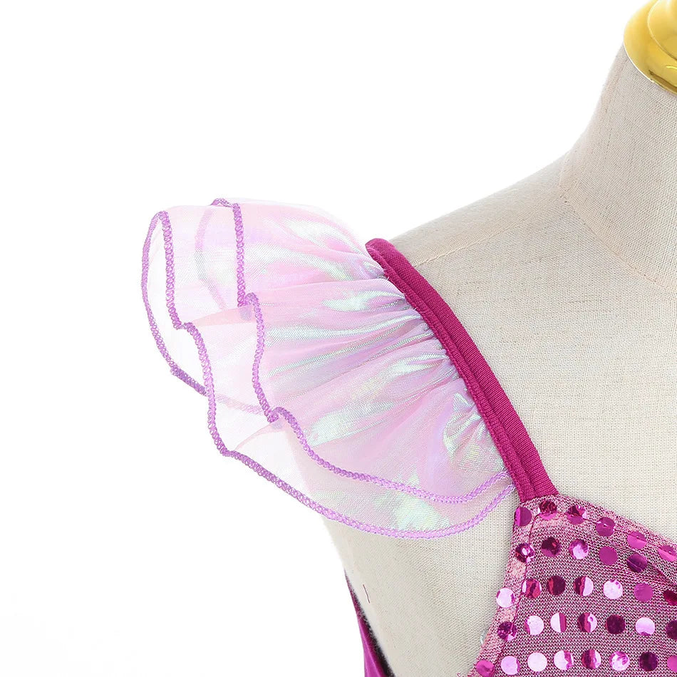 Girls Cosplay Lovely Little Mermaid Ariel Prom Princess Costumes Kids Summer Casual Dress Halloween Birthday Party Dress Up 2026