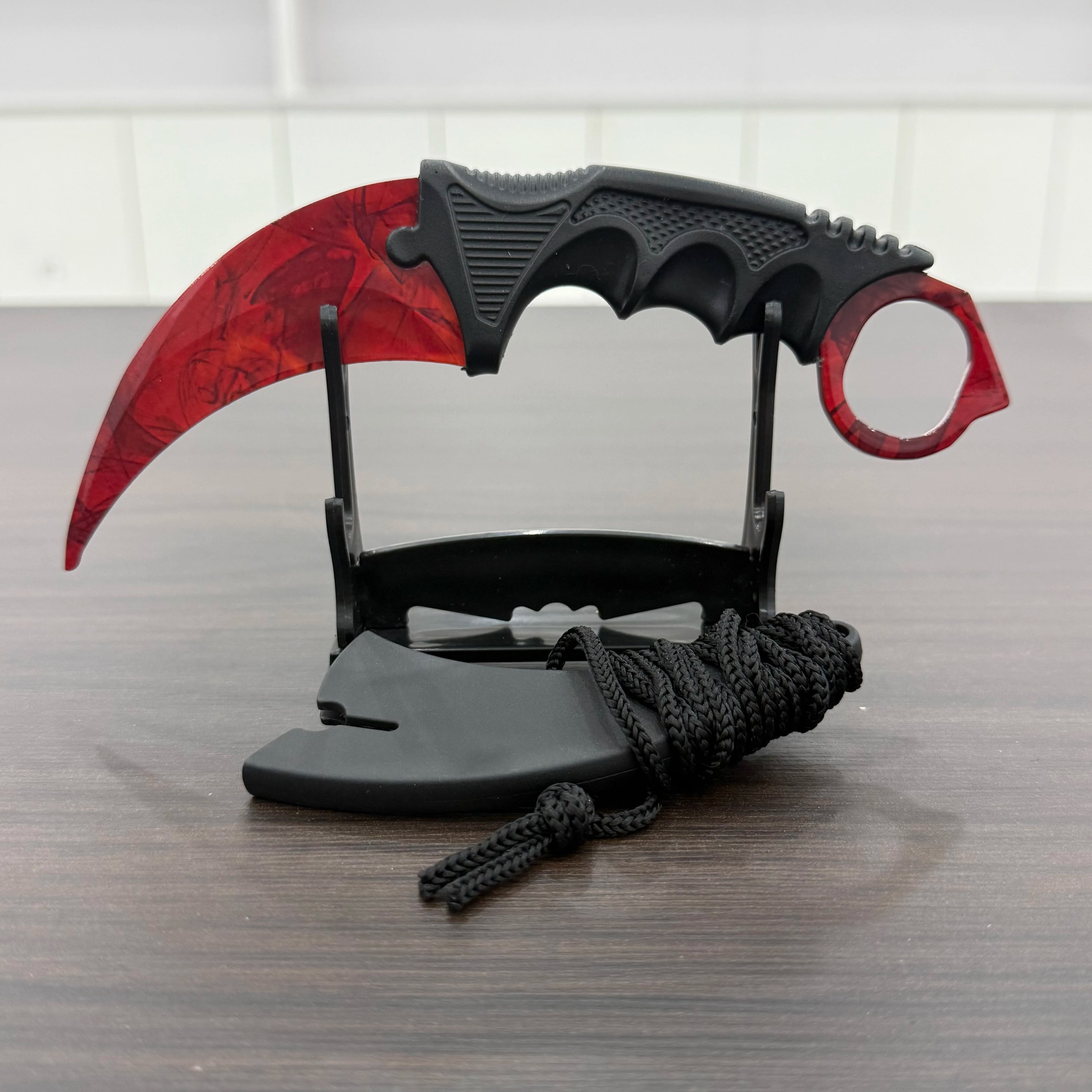 18.8cm Sakura Claw Knife Metal Model Collectible Desk Ornaments Lightning Karambit Cosplay Prop Home Decoration Boys Knife Safe