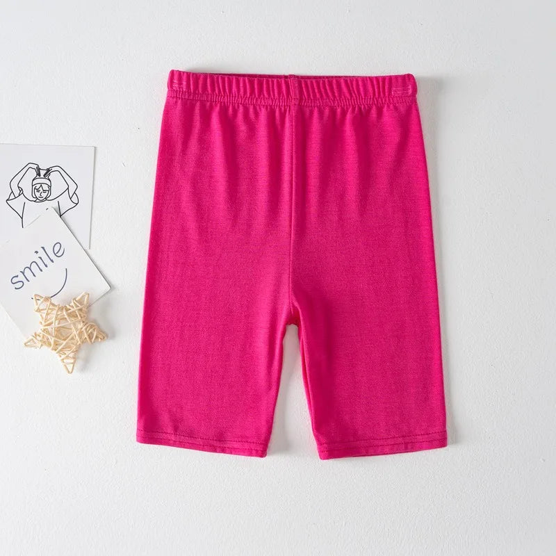 Girls' Five Point Leggings Summer Thin Modal Shorts Baby Cycling Pants 4-11Y