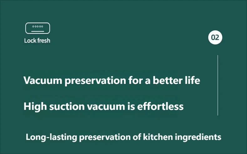 HOMEFISH Household Vacuum Sealing Machine Small Food Preservation Compression Packaging Plastic Sealing Machine for Kitchen Use