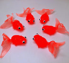 Children's Water Toy Soft Rubber Marine Life Buoy Goldfish Net Fishing Model Swimming Bathtub Holiday Gift