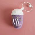 Creative Coffee Cup Crochet Keychain For Bag Pendant Cute Knitting Cup Keyrings Handmaking Knitted Keychains Custom Accessories