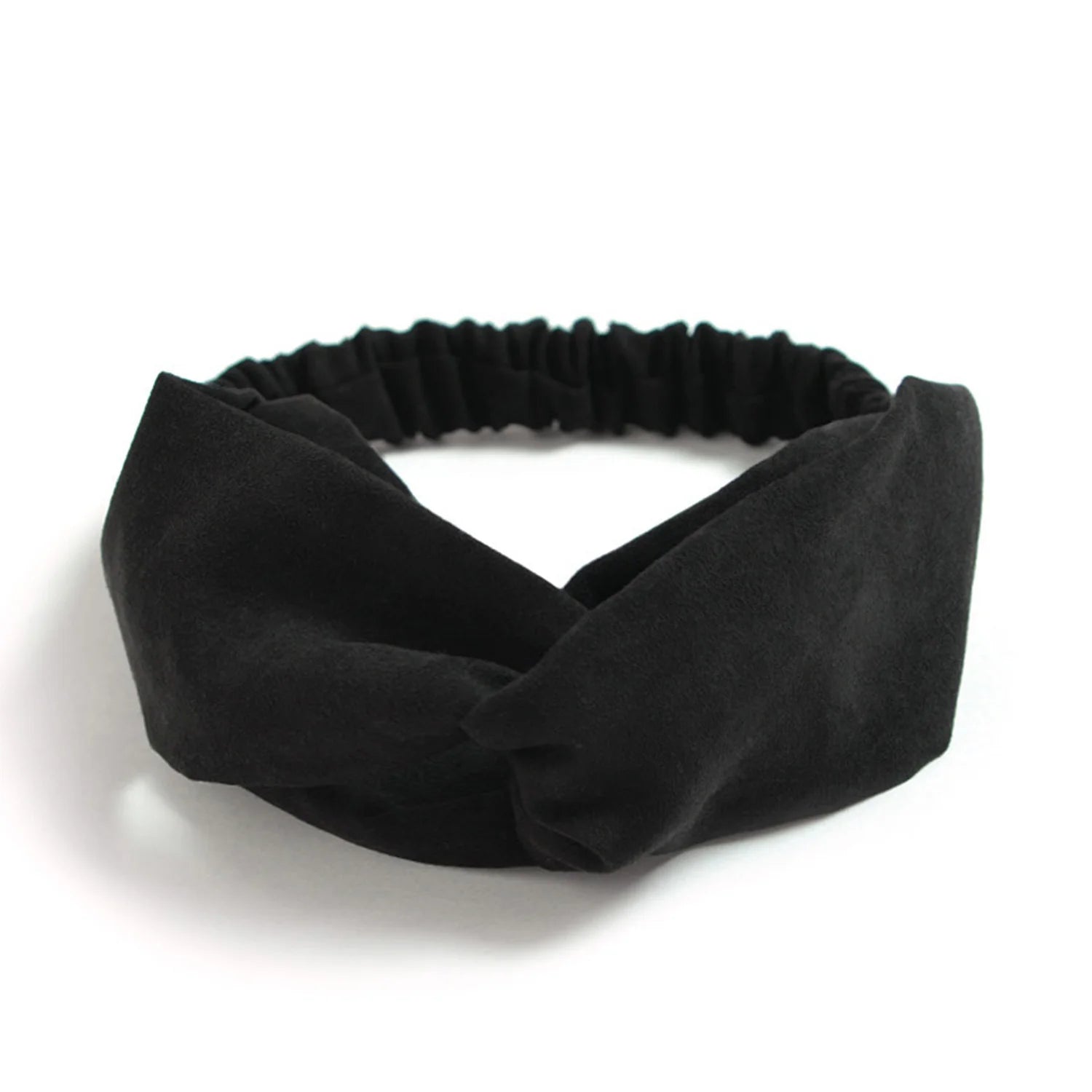 Cross Turban Solid Headbands for Women Twist Knotted Boho Suede Hair Bands For Girls Sweet Bow Headwrap Vintage Hair Accessories