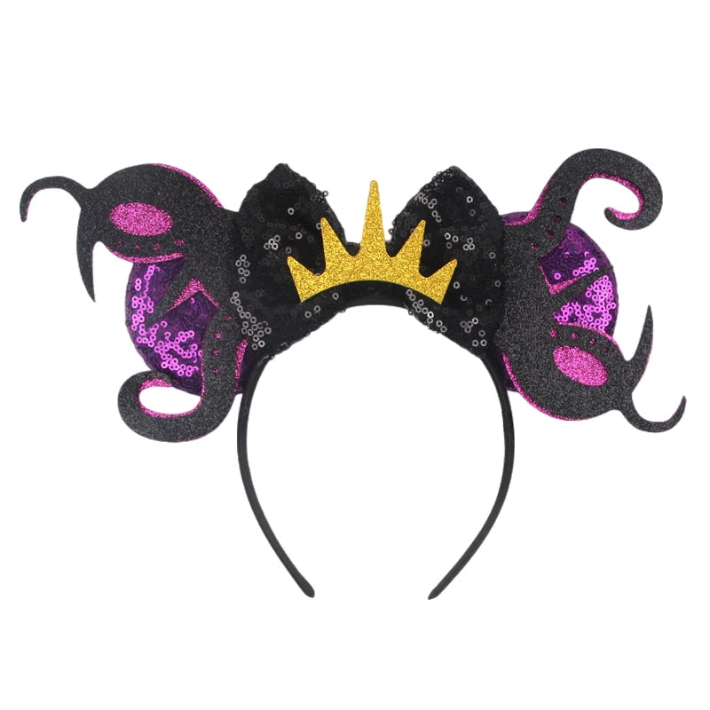 Nieuwste Mickey Mouse Oren Hoofdband Kid Adult Festival Party Pailletten Strik Haarband Vrouwen Baby Girl Party Haar Accessories
