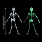 Halloween Luminous Skeleton,30cm,90cm,Glow Fake Skull Skeleton,Home Outdoor Yard Haunted House Hanging Decoration
