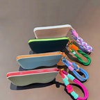 Silicone Zipper Eyeglass Case, Sunglasses Storage Protective Case, Hanging Bag, Wallet, Waterproof Glass Box for Women and Girls